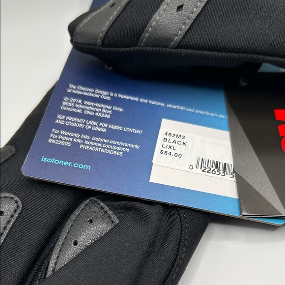 Isotoner Classic Black Driving Gloves with Perforated Detail - Picture 3 of 5